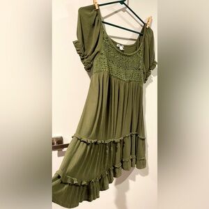 OLIVE GREEN DRESS